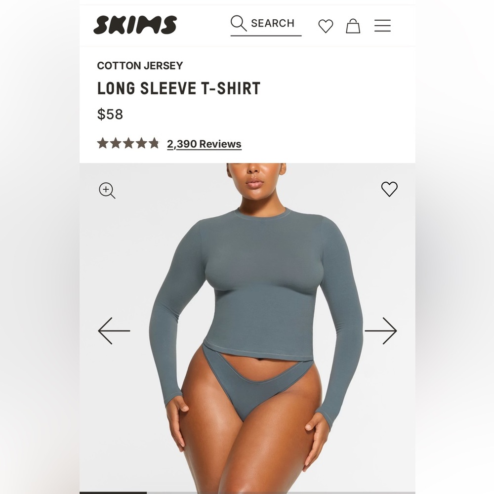 SKIMS Kyanite Long Sleeve Top